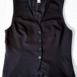 H&M Black Button-Up Vest
